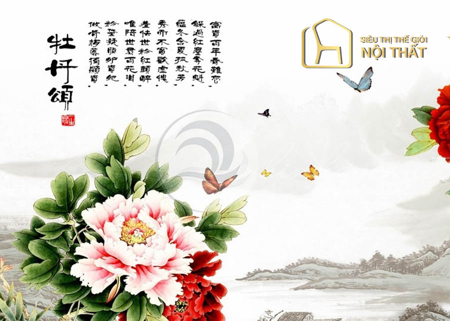 Tranh hoa mẫu đơn