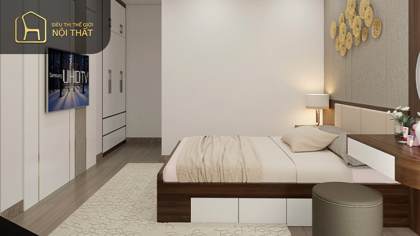 Đặt bàn trang điểm cần tránh đối diện với đầu giường để tránh gây ảnh hưởng xấu đến gia chủ