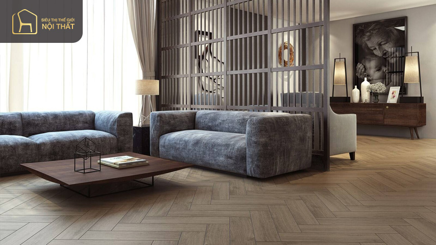Gạch giả gỗ có vẻ đẹp mộc mạc tự nhiên thích hợp với những người yêu thích sự đơn giản