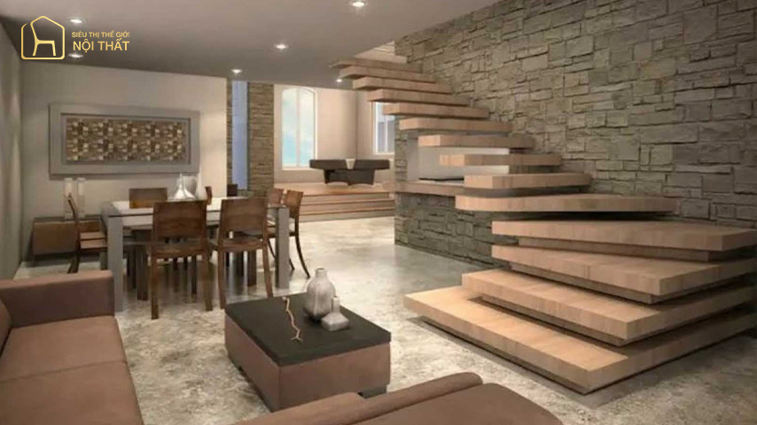 Gạch ốp tường cầu thang đẹp vừa tạo tính thẩm mỹ cho ngôi nhà vừa giúp đảm bảo an toàn cho gia đình cũng như bảo vệ tường nhà khỏi ẩm mốc