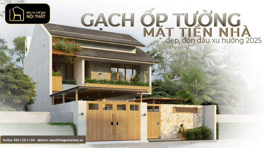 gạch ốp tường mặt tiền nhà
