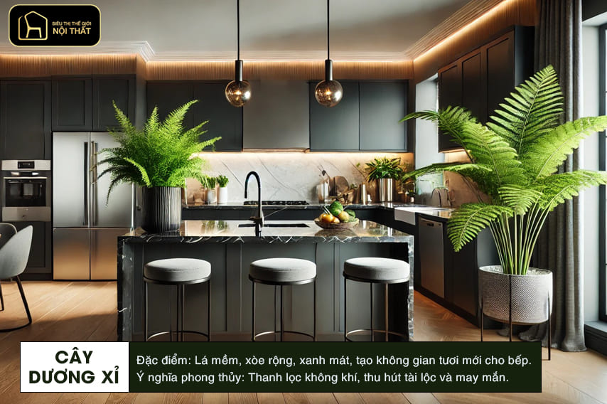 hoa trang trí phòng bếp