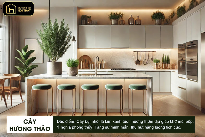 hoa trang trí phòng bếp