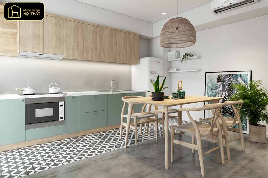 hoa trang trí phòng bếp