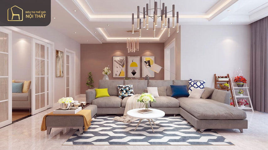 Bố trí đèn phòng khách đẹp và phù hợp sẽ tạo cho không gian căn phòng trở nên ấn tượng hơn