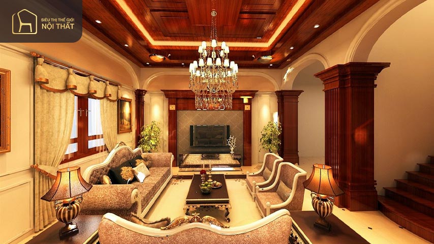 Mẫu đèn chùm cổ điển được làm từ chất liệu cao cấp vì vậy có kiểu dáng sang trọng và thời gian sử dụng lâu bền