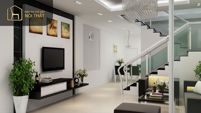 Cầu thang được xem là xương sống của ngôi nhà Cầu thang được xem là xương sống của ngôi nhà vì vậy cần chú ý đến kích thước sao cho hợp với phong thủy để đem đến may mắn