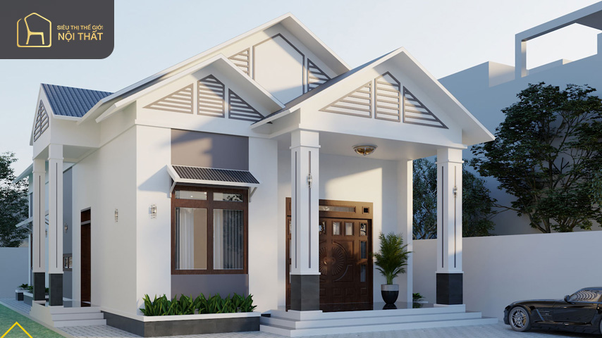 Mẫu nhà cấp 4 3 phòng ngủ mái Mẫu nhà cấp 4 3 phòng ngủ mái thái đem đến sự sang trọng, mát mẻ, tạo sự thoải mái cho gia chủ