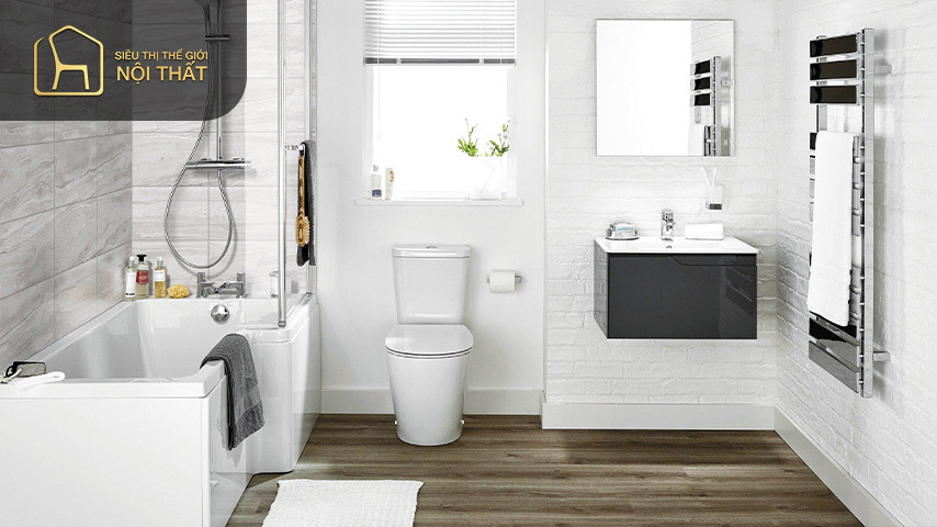 Các mẫu nhà vệ sinh đẹp kết hợp phòng tắm Các mẫu nhà vệ sinh đẹp kết hợp phòng tắm giúp gia chủ thuận tiện trong việc vệ sinh cá nhân