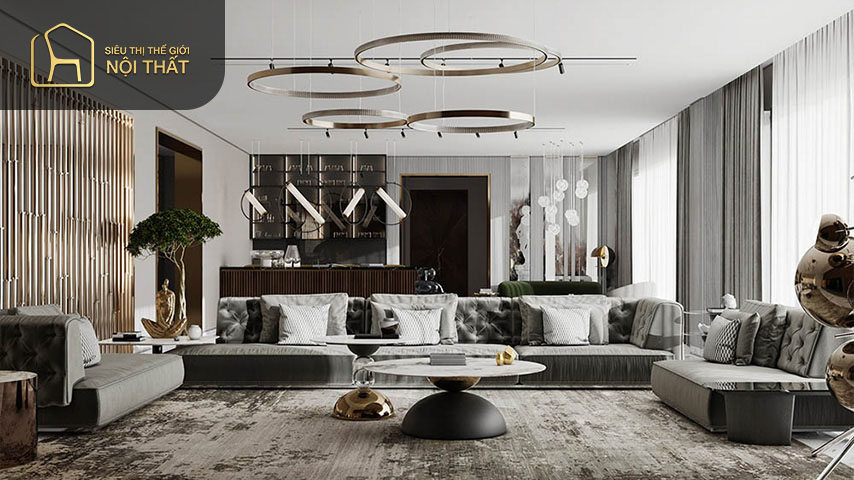 Thiết kế nội thất theo phong cách Modern Luxury thích hợp cho những ai yêu thích sự cổ điển, mộc mạc nhưng quý phái