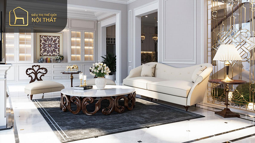 Thiết kế phòng khách theo phong cách luxury đem đến sự sang trọng và tiện nghi tột bậc