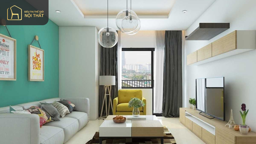 Mẫu thiết kế phòng khách nhỏ hẹp