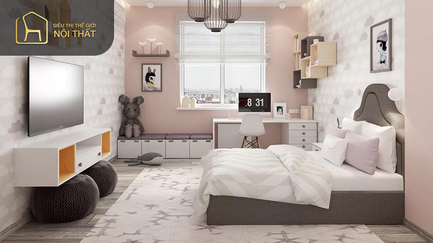 Chọn gam màu phù hợp để trang trí sẽ tạo nên mẫu phòng ngủ đẹp cho con gái Chọn gam màu phù hợp để trang trí sẽ tạo nên mẫu phòng ngủ đẹp cho con gái