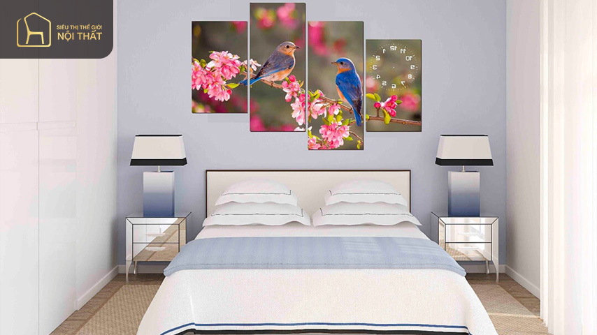 Cách trang trí phòng ngủ nhỏ bằng tranh nghệ thuật giúp cho căn phòng trở nên sang trọng Cách trang trí phòng ngủ nhỏ bằng tranh nghệ thuật giúp cho căn phòng trở nên sang trọng