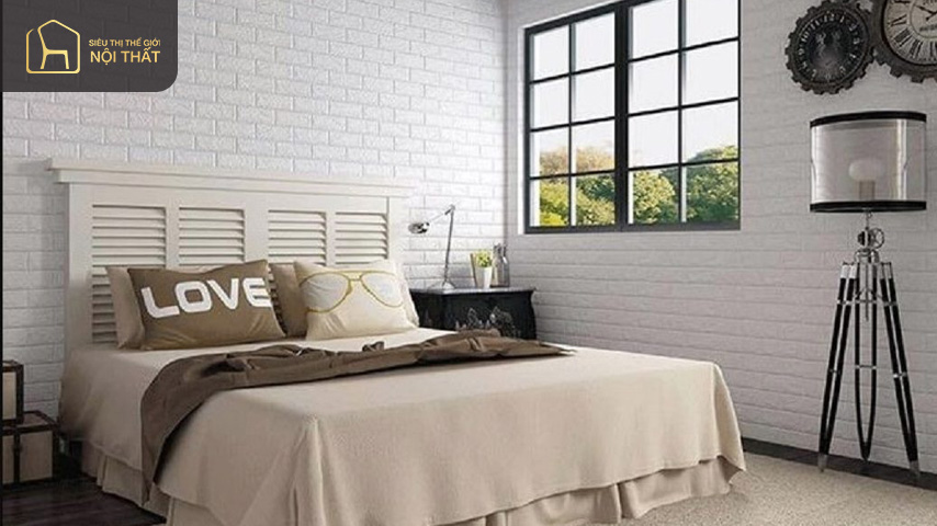 Dùng giấy dán tường là cách trang trí phòng ngủ nhỏ đơn giản mà đẹp Dùng giấy dán tường là cách trang trí phòng ngủ nhỏ đơn giản mà đẹp