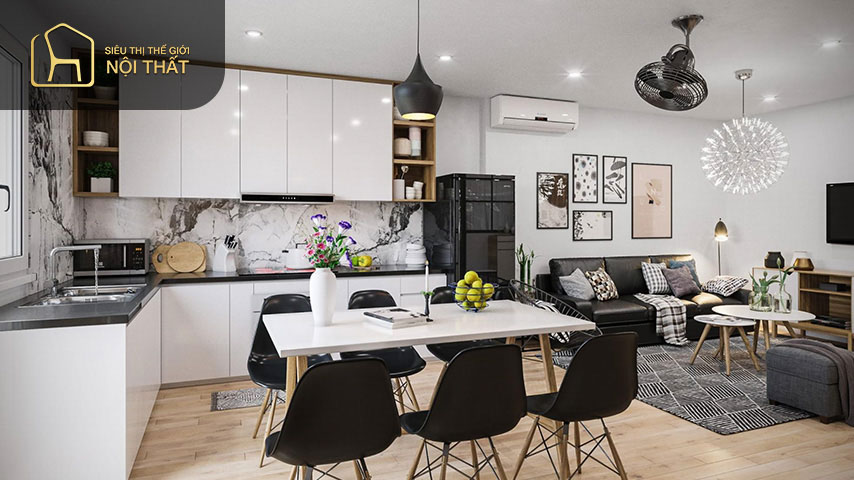 Mẫu thiết kế phòng bếp 40m2 hiện đại Mẫu thiết kế phòng bếp 40m2 hiện đại