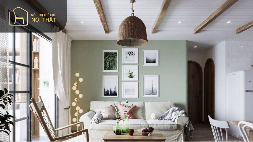 Mẫu thiết kế căn hộ 105m2 phong cách Vintage