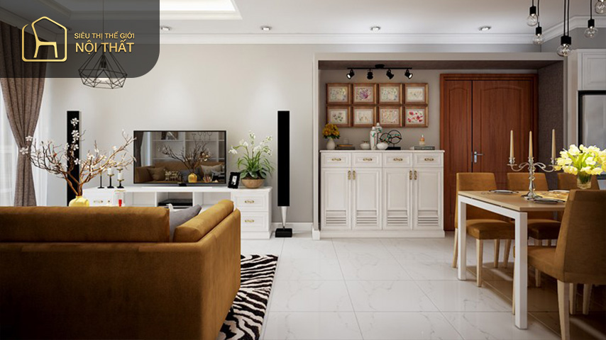 Mẫu thiết kế nội thất chung cư 105m2 đẹp, hiện đại 2022