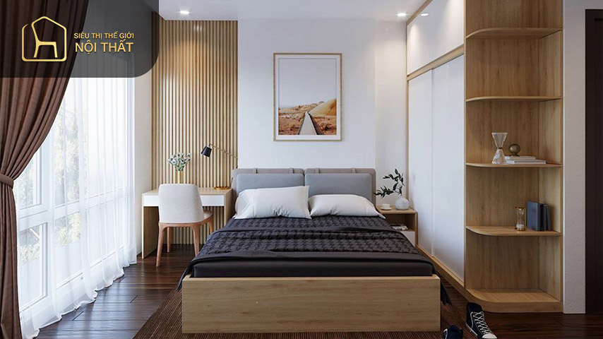 Mẫu thiết kế nội thất căn hộ 105m2 phòng ngủ cho bé trai