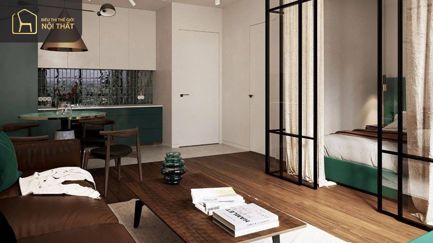 Thiết kế nội thất chung cư 45m2 theo phong cách hiện đại Thiết kế nội thất chung cư 45m2 theo phong cách hiện đại tạo cảm giác rộng rãi thông thoáng cho ngôi nhà