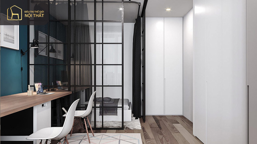 Thiết kế nội thất căn hộ chung cư 45m2 theo phong cách sang trọng Thiết kế nội thất căn hộ chung cư 45m2 theo phong cách sang trọng với việc kết hợp ô cửa kính lớn giúp đón ánh sáng tự nhiên làm cho ngôi nhà trở nên thoáng đãng thoải mái hơn
