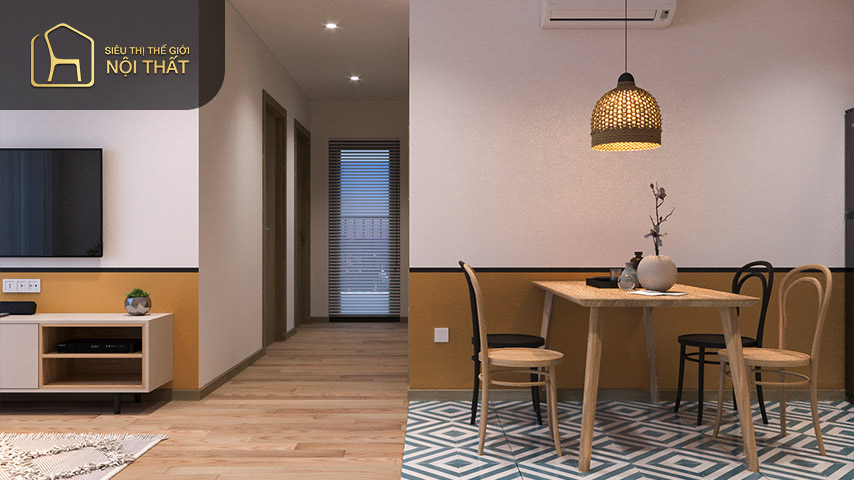 Mẫu thiết kế nội thất 77m2 có 3 phòng ngủ đẹp
