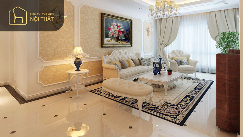 Thiết kế nội thất nhà chung cư 80m2 theo phong cách tân cổ điển đem đến sự tinh tế và ấn tượng