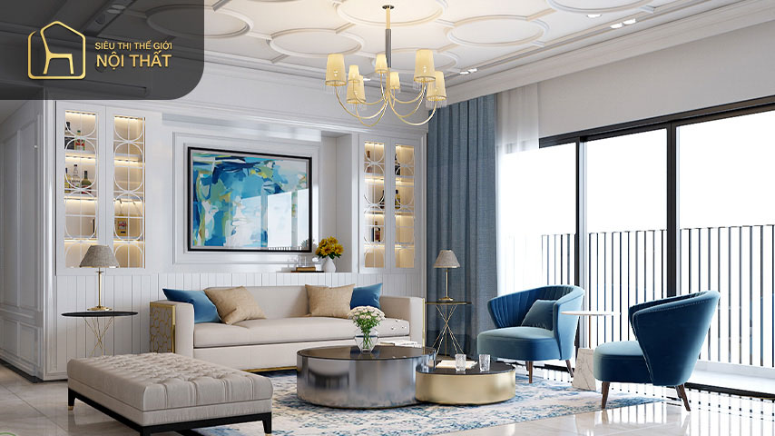 Thiết kế nội thất chung cư 80m2 căn góc giúp căn nhà luôn thoáng mát