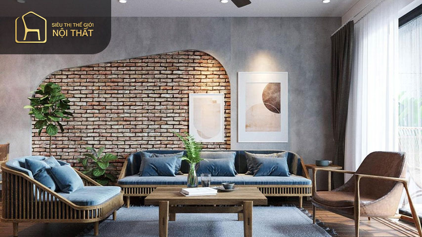 Thiết kế nội thất chung cư 80m2 mặt bằng chữ L sử dụng nội thất đơn giản nhưng vẫn vô cùng tinh tế và chỉn chu