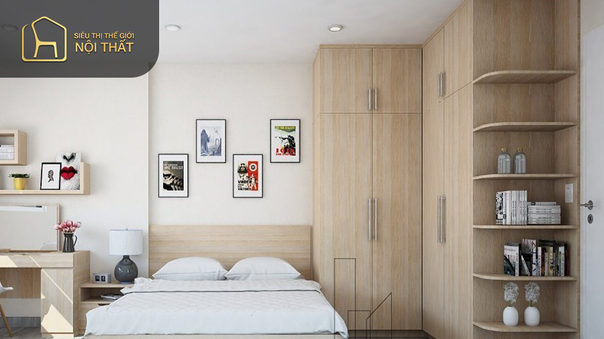 Nội thất phòng ngủ trẻ em của chung cư 80m2 thường sử dụng những đồ nội thất đơn giản để tiết kiệm không gian
