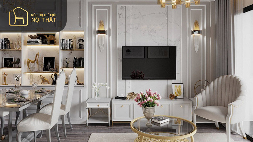 Thiết kế nội thất chung cư phong cách cổ điển chú trọng tạo điểm nhấn để tạo sự nổi bật Thiết kế nội thất chung cư phong cách cổ điển chú trọng tạo điểm nhấn để tạo sự nổi bật