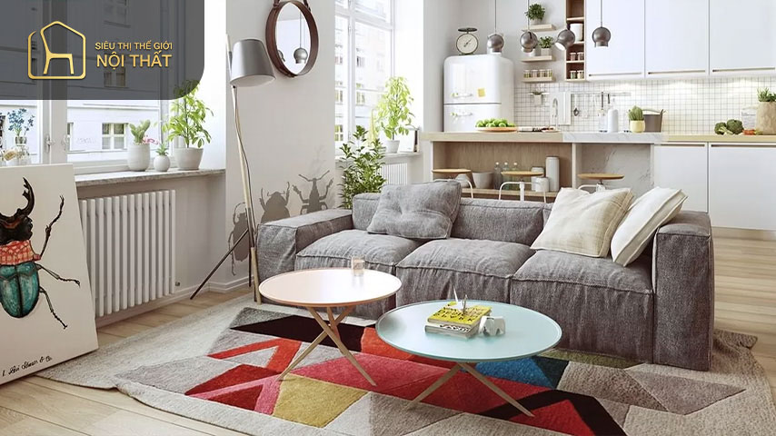 Mẫu thiết kế phòng khách 50m2 siêu hiện đại được nhiều gia chủ lựa chọn