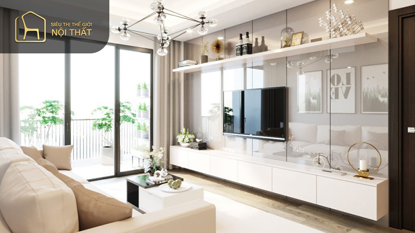 Thiết kế phòng khách đẹp với diện tích 50m2