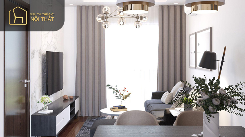 Mê mẩn mẫu thiết kế phòng khách 50m2 hiện đại