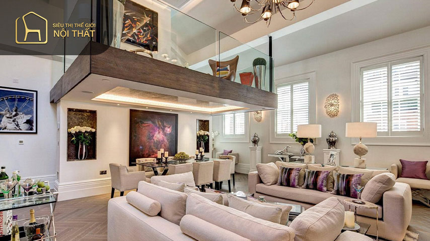 Mẫu thiết kế phòng khách nhà ống 50m2 đẳng cấp