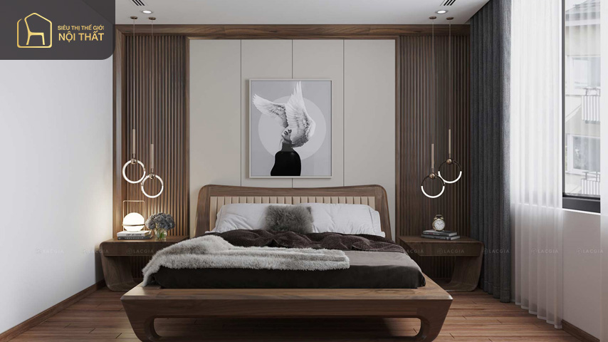 Thiết kế phòng ngủ nhỏ 15m2 bằng chất liệu gỗ có độ bền cực cao được nhiều người yêu thích