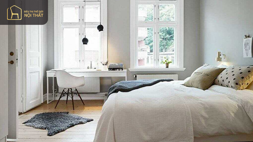 Ánh sáng tự nhiên giúp cho căn phòng trở nên thoáng đãng tốt cho sức khỏe của gia chủ
