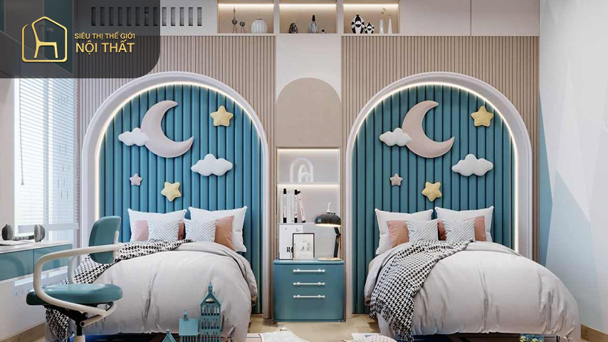 Chọn màu sắc mà bé yêu thích khi thiết kế phòng ngủ 2 giường cho bé Chọn màu sắc mà bé yêu thích khi thiết kế phòng ngủ 2 giường cho bé để kích thích sự tự tin hứng thú khi đưa ra quyết định