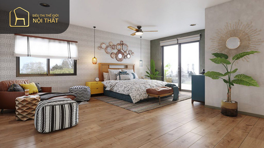 Trang trí phòng ngủ vợ chồng theo phong cách Bohemian là phong cách mới được nhiều cặp đôi lựa chọn Trang trí phòng ngủ vợ chồng theo phong cách Bohemian là phong cách mới được nhiều cặp đôi lựa chọn