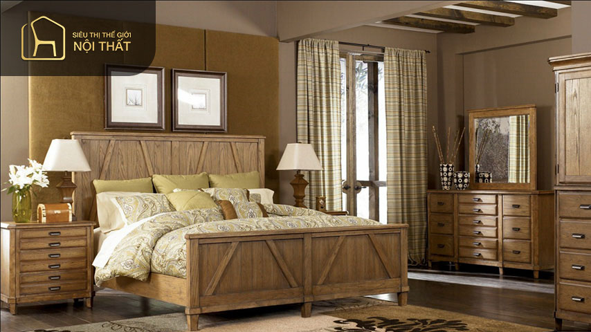 Thiết kế phòng ngủ đẹp cho vợ chồng phong cách vintage đậm chất Châu Âu phù hợp với những người yêu thích sự cổ điển đan xen với hiện đại Thiết kế phòng ngủ đẹp cho vợ chồng phong cách vintage đậm chất Châu Âu phù hợp với những người yêu thích sự cổ điển đan xen với hiện đại