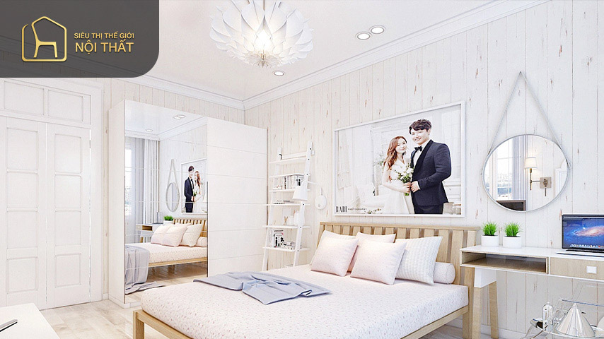 Thiết kế phòng ngủ nhỏ cho vợ chồng nên chọn các màu sắc lãng mạn để đem đến sự thoải mái thăng hoa Thiết kế phòng ngủ nhỏ cho vợ chồng nên chọn các màu sắc lãng mạn để đem đến sự thoải mái thăng hoa