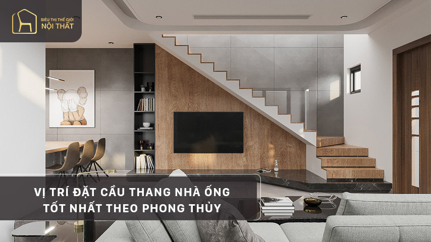 Vị trí cầu thang nhà ống tốt nhất theo phong thủy
