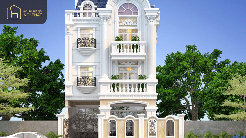 Biệt thự mini 3 tầng với phong cách tân Cổ Điển