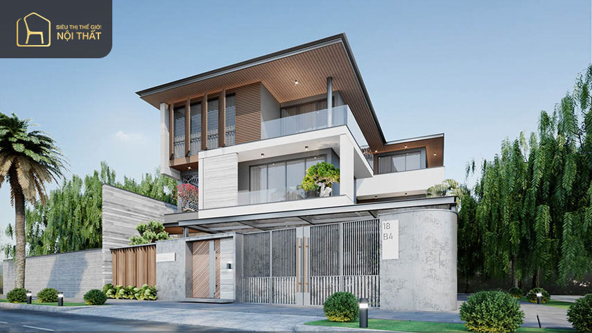 Thiết kế mái bằng cho biệt thự mini càng thêm hiện đại