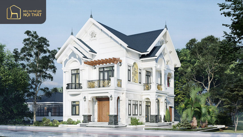 Mẫu thiết kế biệt thự mini với phong cách lãng mạn trẻ trung