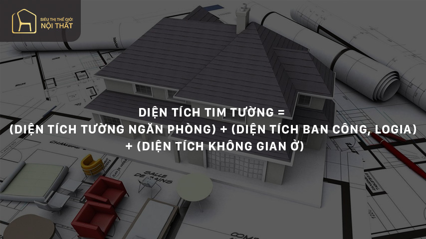 Đo diện tích tim tường sẽ hợp lý và chính xác hơn so với diện tích thông thủy