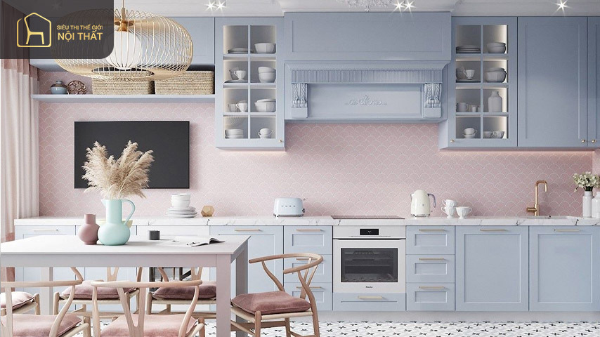 Sử dụng màu pastel trung tính đem lại hiệu ứng màu sắc tuyệt vời