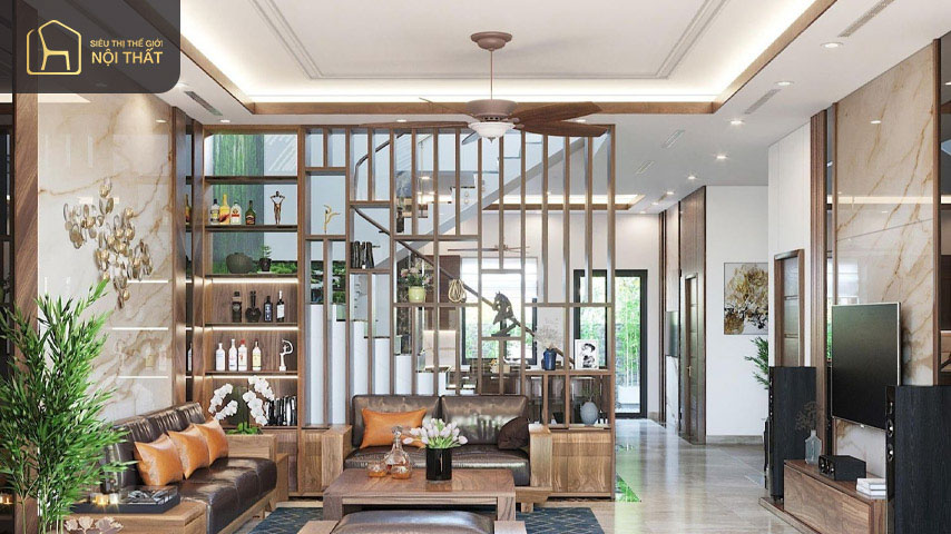 Mẫu tủ chia không gian tiện ích