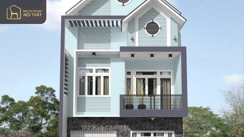 Màu xanh bạc hà giúp gia chủ như cảm nhận được sự thanh mát của gió