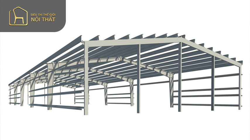 Nhà kho hoặc xưởng bằng khung thép tiền chế là giải pháp tối ưu không gian Nhà kho hoặc xưởng bằng khung thép tiền chế là giải pháp tối ưu không gian